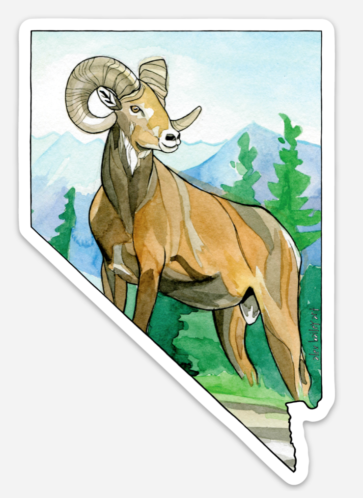 Nevada Sticker, 3.4" x 5" Die Cut